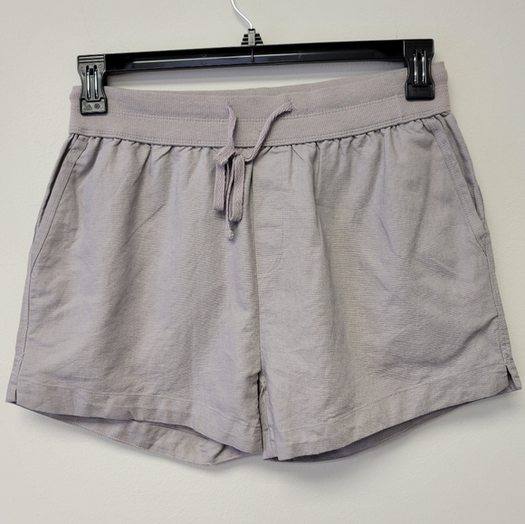 Elan Drawstring Rolled Up Shorts Gray M - Picture 1 of 5